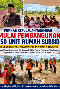 Pemkab KKT Mulai Pembangunan 350 Unit Rumah Subsidi di Desa Bomaki