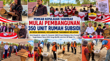 Pemkab KKT Mulai Pembangunan 350 Unit Rumah Subsidi di Desa Bomaki