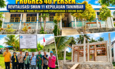 PROGRES 40 PERSEN, REVITALISASI SMAN 11 KEPULAUAN TANIMBAR TERUS DIKEBUT