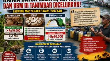 Harga Batok Kelapa, Kopra, dan BBM di Kepulauan Tanimbar Dikeluhkan, Ekonomi Masyarakat Kian Tertekan