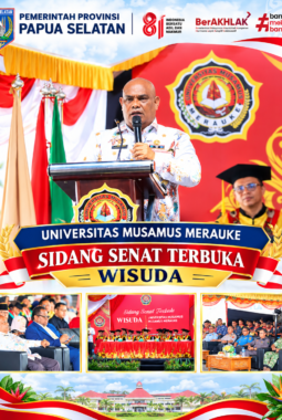 Staf Ahli Gubernur Papua Selatan Dorong Wisudawan Unmus Berpikir Kreatif dan Mampu Ciptakan Lapangan Kerja