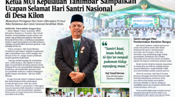 Ketua MUI Kepulauan Tanimbar Sampaikan Ucapan Selamat Hari Santri Nasional di Desa Kilon